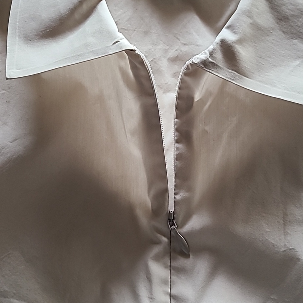 NWT Tory Burch Poplin Zip Polo - Picture 6 of 7